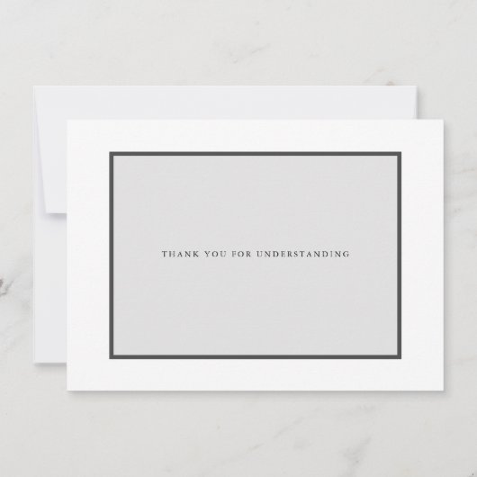 Moderne Uitgestelde Evenementaankondiging Nieuwe P Kaart (Achterkant)