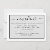 Moderne Uitgestelde Evenementaankondiging Nieuwe P Kaart (Voorkant)