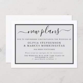 Moderne Uitgestelde Evenementaankondiging Nieuwe P Kaart