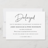 Moderne uitgestelde huwelijksaankondiging kaart (Voorkant)