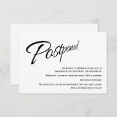 Moderne uitgestelde huwelijksaankondiging save the date (Voorkant / Achterkant)