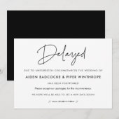 Moderne uitgestelde trouwannonce kaart (Voorkant / Achterkant)