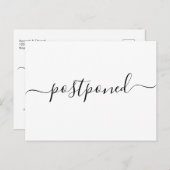 Moderne Uitgestelde Trouwkaart Aankondigingskaart (Voorkant / Achterkant)