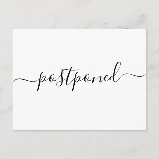 Moderne Uitgestelde Trouwkaart Aankondigingskaart (Voorkant)