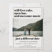 Moderne Uitgestelde Wijzig de Datum Foto Save The Date (Voorkant)