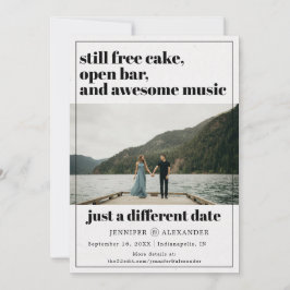 Moderne Uitgestelde Wijzig de Datum Foto Save The Date