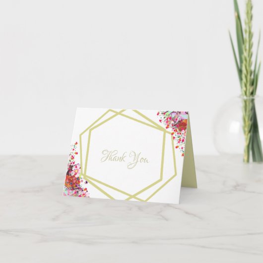 Moderne uitholling van het huwelijk  bedankkaart (Voorkant)