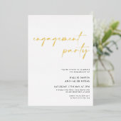 Moderne Uitnodiging met Simpele Script Folie voor (Staand Voorkant)