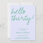 Moderne uitnodiging op 30e verjaardag (Voorkant)
