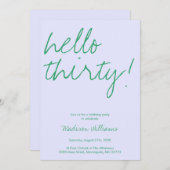 Moderne uitnodiging op 30e verjaardag (Voorkant / Achterkant)