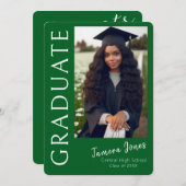 Moderne uitnodiging tot Afstuderen van foto's (Voorkant / Achterkant)