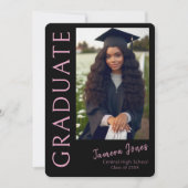 Moderne uitnodiging tot Afstuderen van foto's (Voorkant)