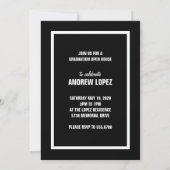 Moderne uitnodiging tot Afstuderen van foto's (Achterkant)