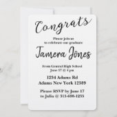 Moderne uitnodiging tot Afstuderen van foto's (Achterkant)