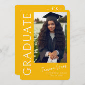 Moderne uitnodiging tot Afstuderen van foto's (Voorkant / Achterkant)