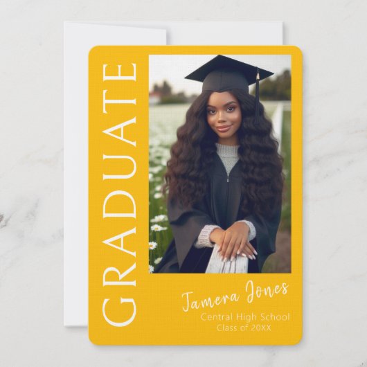 Moderne uitnodiging tot Afstuderen van foto's (Voorkant)