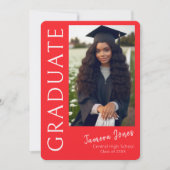 Moderne uitnodiging tot Afstuderen van foto's (Voorkant)