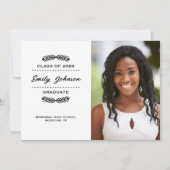 Moderne uitnodiging tot Afstuderen van foto's (Voorkant)