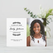 Moderne uitnodiging tot Afstuderen van foto's (Staand voorkant)