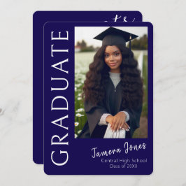 Moderne uitnodiging tot Afstuderen van foto's