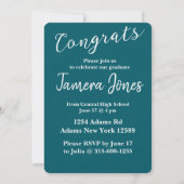 Moderne uitnodiging tot Afstuderen van foto's (Achterkant)