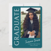 Moderne uitnodiging tot Afstuderen van foto's (Voorkant)