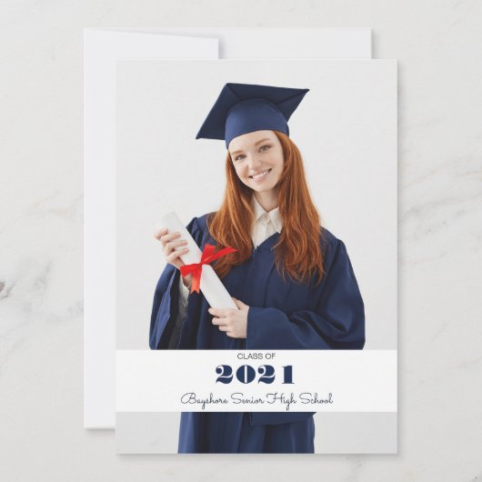 Moderne uitnodiging tot Afstuderen van foto's - el (Achterkant)