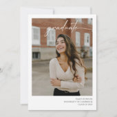 Moderne uitnodiging tot Afstuderen van verticale f (Voorkant)