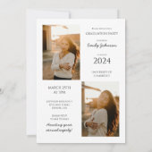 Moderne uitnodiging tot Afstuderen van verticale f (Achterkant)