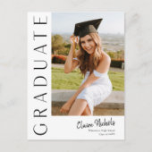 Moderne uitnodiging tot Afstuderen van verticale f (Voorkant)