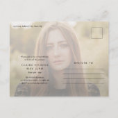 Moderne uitnodiging tot Afstuderen van verticale f (Achterkant)