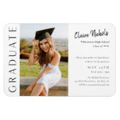 Moderne uitnodiging tot Afstuderen van verticale f Magneet (Horizontaal)