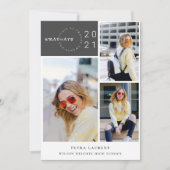 Moderne uitnodiging tot Afstuderen voor fotocollag (Voorkant)