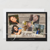 Moderne uitnodiging tot Afstuderen voor fotocollag (Voorkant)