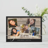 Moderne uitnodiging tot Afstuderen voor fotocollag (Staand voorkant)