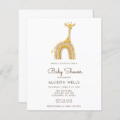 Moderne uitnodiging tot Baby shower (Voorkant / Achterkant)