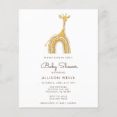 Moderne uitnodiging tot Baby shower (Voorkant)