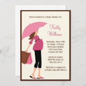 Moderne uitnodiging tot Baby shower (Voorkant / Achterkant)