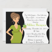 Moderne uitnodiging tot Baby shower (Voorkant)