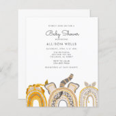 Moderne uitnodiging tot Baby shower (Voorkant / Achterkant)