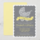 Moderne uitnodiging tot Baby shower (Voorkant / Achterkant)