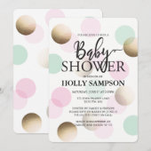 Moderne uitnodiging tot Baby shower (Voorkant / Achterkant)
