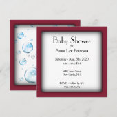 Moderne uitnodiging tot Baby shower (Voorkant / Achterkant)