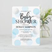 Moderne uitnodiging tot Baby shower (Staand voorkant)