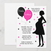 Moderne uitnodiging tot Baby shower (Voorkant / Achterkant)