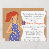 Moderne uitnodiging tot Baby shower (Voorkant / Achterkant)