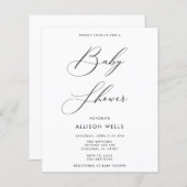 Moderne uitnodiging tot Baby shower (Voorkant / Achterkant)