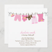 Moderne uitnodiging tot Baby shower (Voorkant / Achterkant)