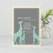 Moderne uitnodiging tot Baby shower | Neen. 2 (Staand voorkant)