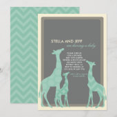 Moderne uitnodiging tot Baby shower | Neen. 2 (Voorkant / Achterkant)